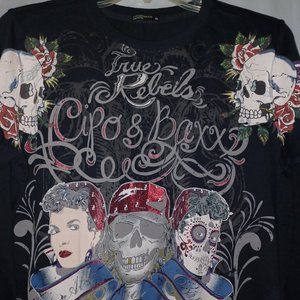 CIPO & BAXX  TRUE REBELS SKULL SHIRT